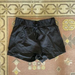 lululemon black On the Fly Shorts